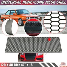 Universal Black Abs Plastic Racing Honeycomb Hex Mesh Grill Spoiler Bumper Vent