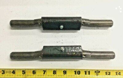 2) Trailer Door Hinge Weld-On 1'' x 10'' with Grease Fitting 9 gauge Steel HD ramp