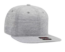 NEW OTTO GRAY HEATHER CAP HAT 6 PANEL MID PROFILE SNAPBACK JERSEY KNIT ADULT SZ