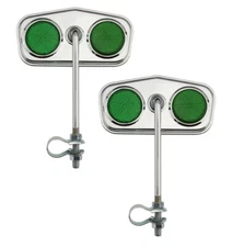 ALTALINE Bicycle Pair Diamond Mirror Chrome Green