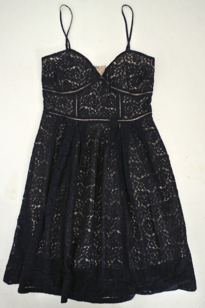 joie solandra lace dress JOIE Solandra Lace dress NWT $318 sz 2 navy blue