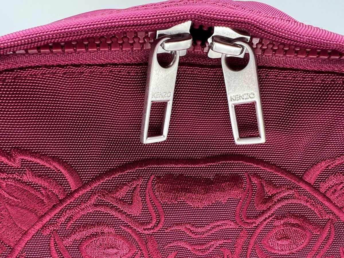KENZO Backpack Nylon Red Burgundy Tiger Logo DISCONTINUED Model