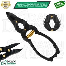 Heavy Duty Cantilever Nail Cutter 6" Double Action Black Toenail Clipper Tools
