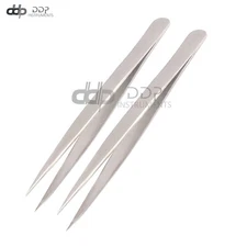Swiss Jeweler Style Forceps -Style 3-style 3,Extra-fine Points,Straight, 4 3/4''