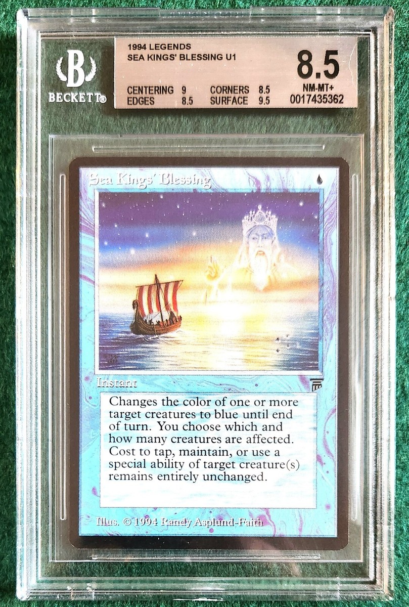 Sea Kings' Blessing - Legends - MTG - BGS 8.5 - NM-MT+. Quad