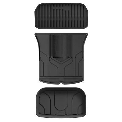 Full Set Rear Well Mat Frunk Trunk Liner & Cargo Mat for 2020-2025 Tesla Model Y