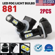 2X 881 LED Fog Lights Driving Bulbs 862 886 889 894 896 898 Xenon White 6000K