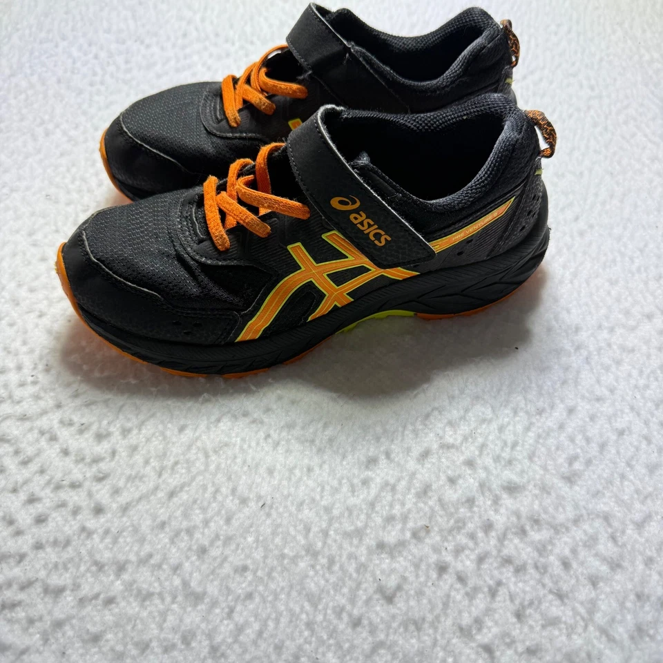 Asics Niños 3 Zapatos Gel-Venture 9 Preescolar Correr Tenis Negro Naranja Talla 1 Foto 3 de 4