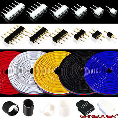   1-6 Pol Pin LED Zubehör LED Verbinder Stecker Buchse Kabel Schutzisolierung  