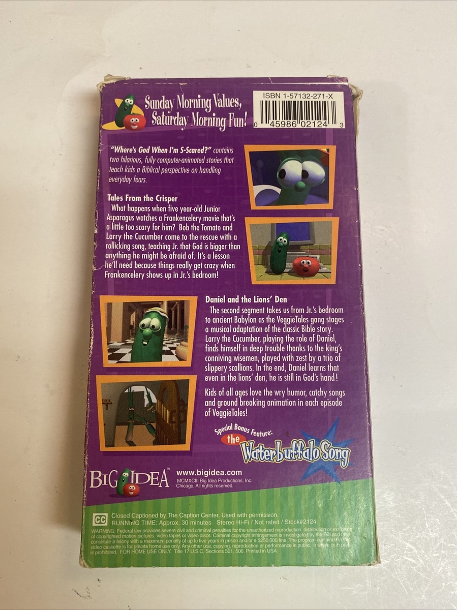 VeggieTales - Wheres God When Im S-Scared (VHS, 1998) Big