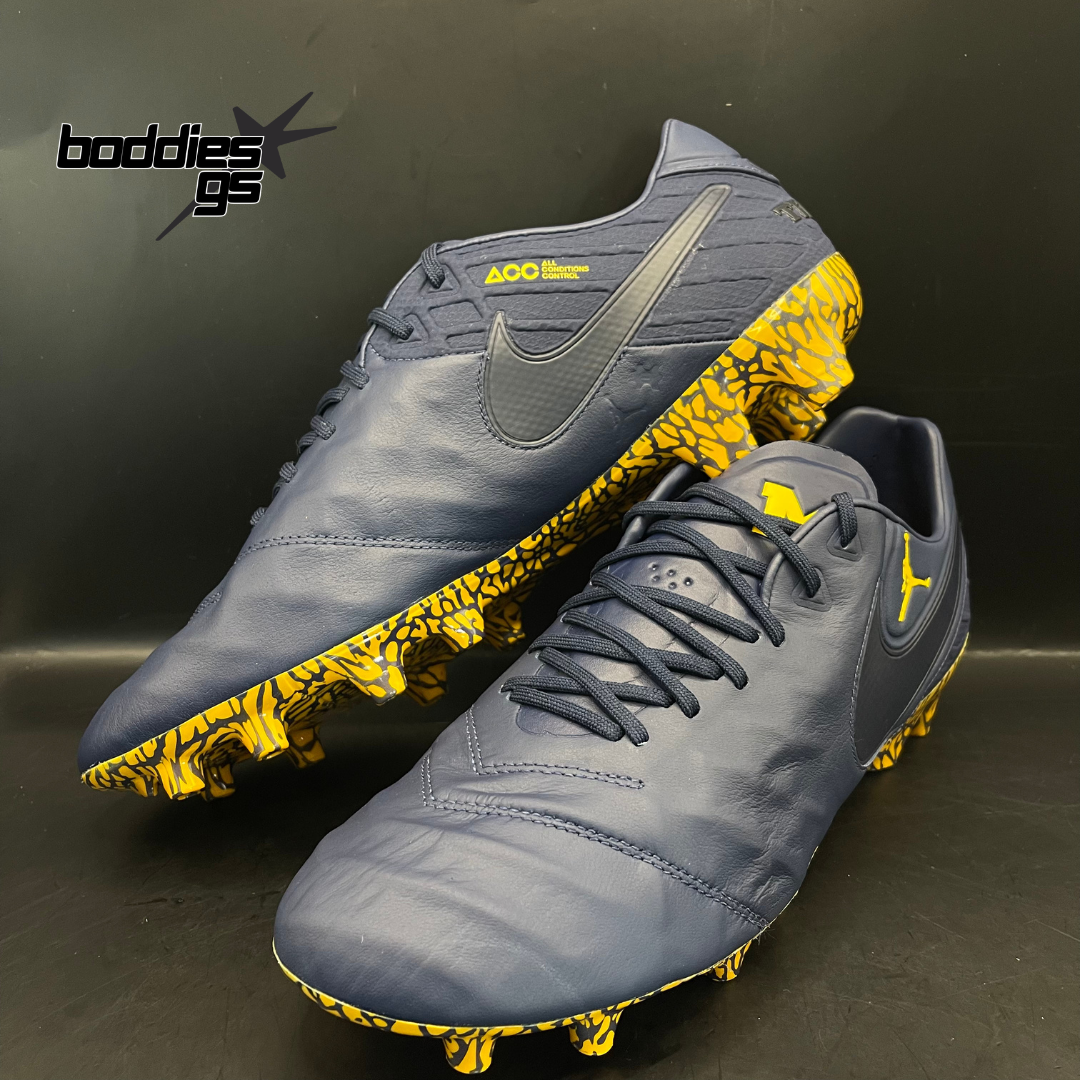 Jordan Tiempo Legend 6 FG Michigan Wolverines PE Soccer Cleats