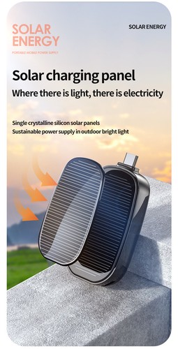 Mini Solar Power Bank Portable Keychain Powerbank für Mobiltelefon 1200mAh - Picture 10 of 21