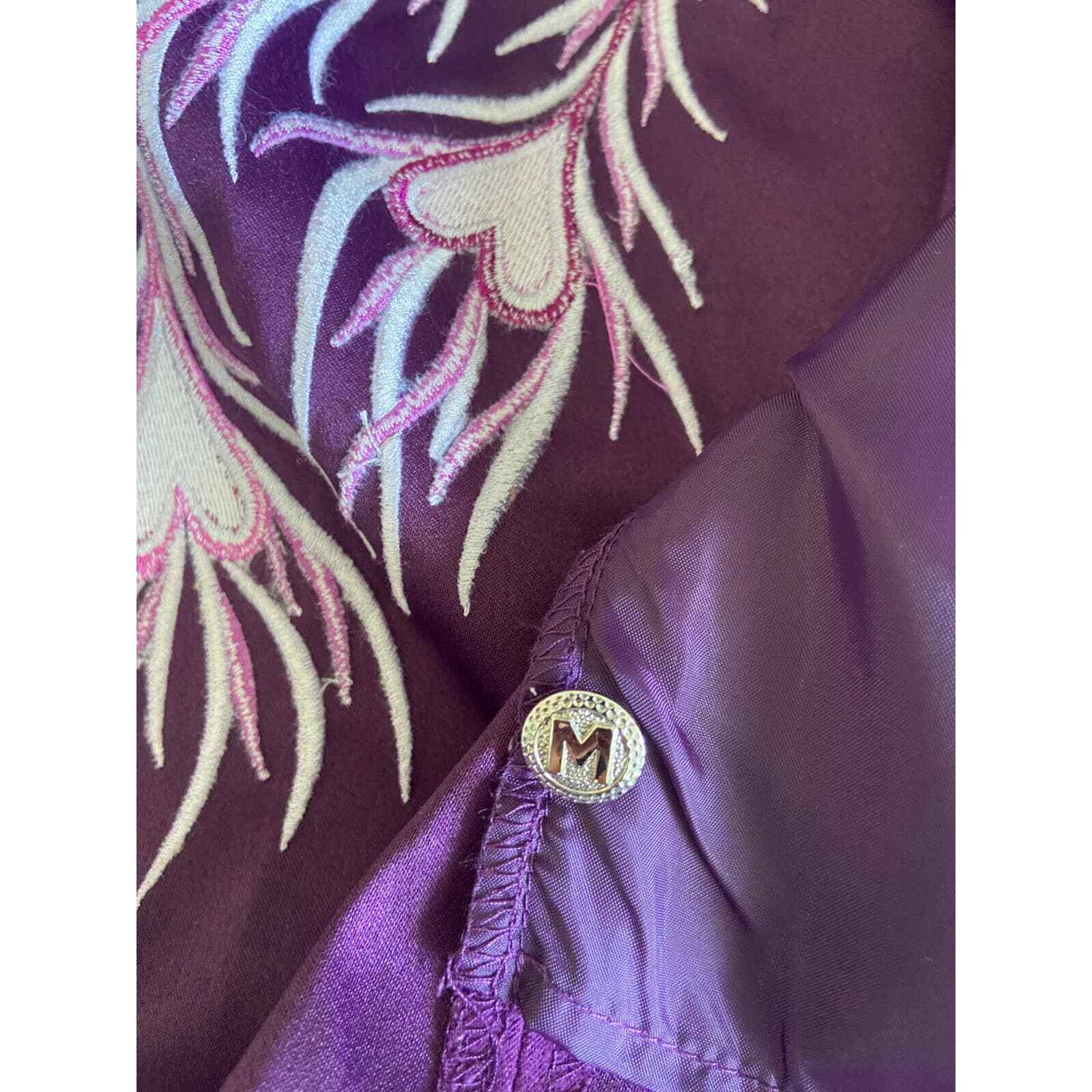 Vintage Bob Mackie Wearable Art purple Jacket - image 9