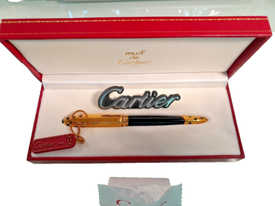 Cartier Panthère black (1993) Ball Point Pen Blue Ink With Box