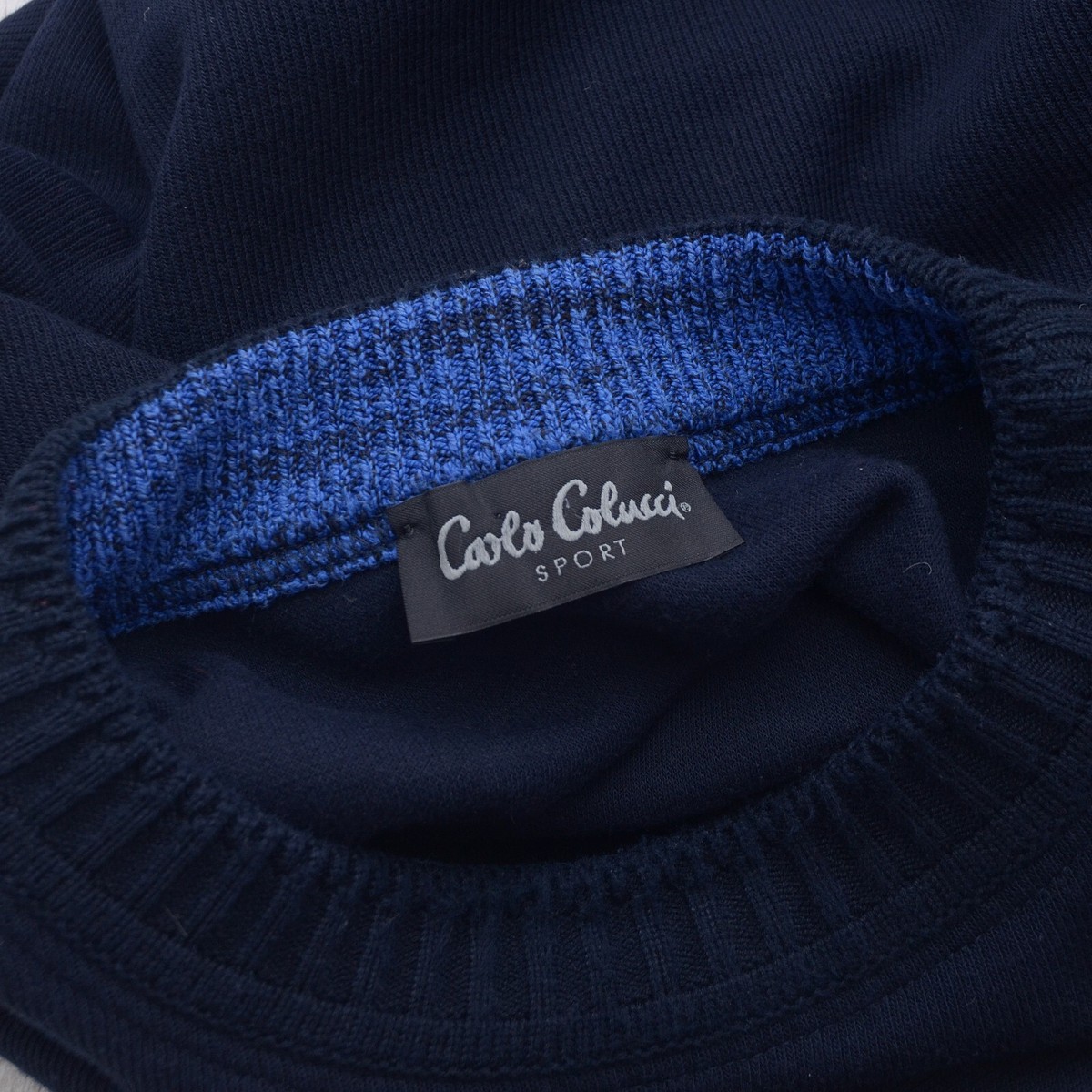 Vintage Carlo Colucci Sport XL Geometric Knit Sweater Multicolor