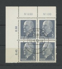 DDR ULBRICHT 845 X y II OR3 ER-4er-BLOCK o.l. sauber gestempelt m4983