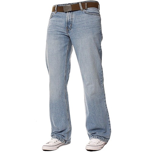 New Mens Straight Leg Jeans Basic Heavy 