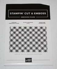 Stampin Up Retired GINGHAM EMBOSSING FOLDER Great Condition Plaid Check