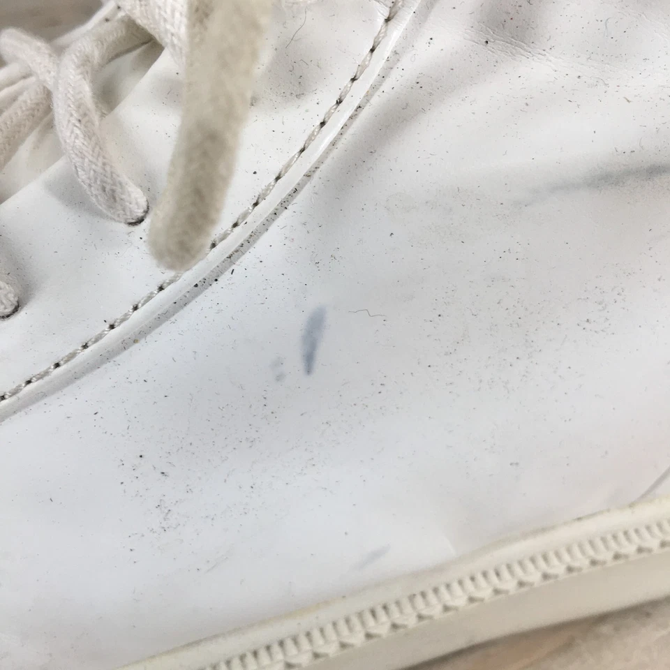 Zara Trafaluc Boots Womens 39 Ankle Chukka Lace Up 1679 White Leather Round Toe - Image 4 of 4