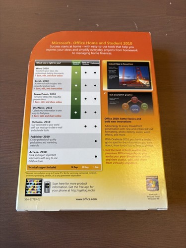 Microsoft Office Home and Student 2010 Software for Windows (79G-02144) - Picture 2 of 5
