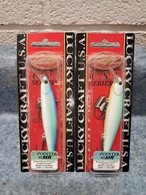 2 LUCKY CRAFT Slender Pointer 97MR  3/8oz 97mm 3-4'  Luckycraft Suspending 
