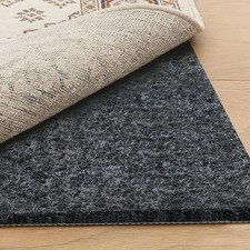 8x10 Ft Non Slip Rug Pad, Dual Surface Felt and Rubber Gripper Backing, 1/4 i...