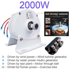 2000W 3-Phase Alternator Gearless Motor Permanentmagnetgenerator Laderegler 12V