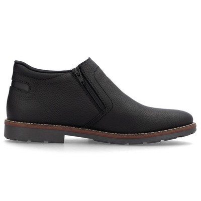 Men's insulated leather boots, black, Rieker 15399-00