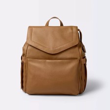 Flap Top Diaper Backpack - Cognac - Cloud Island