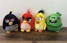 Angry Birds Movie 5" Plush Lot Red Bird Chuck Bomb Leonard Rovio 2019
