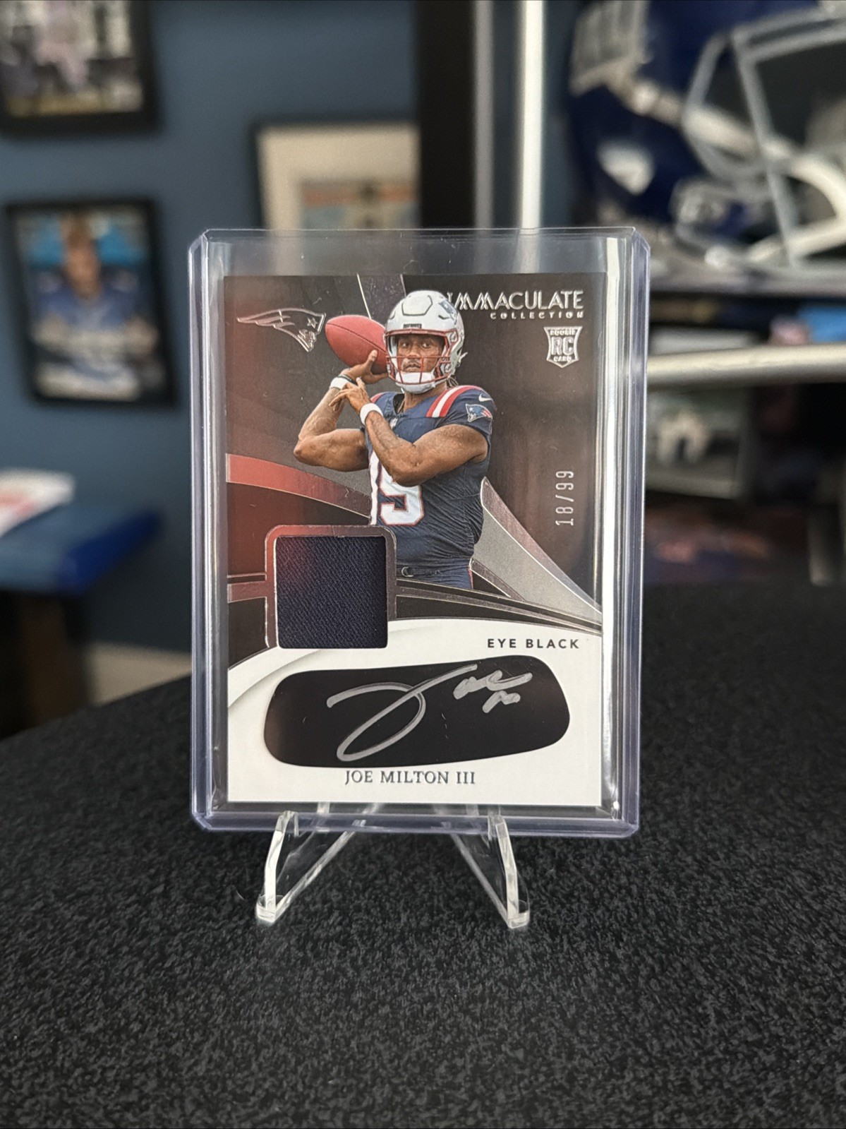 2024 Panini Immaculate Joe Milton IIIl #EYE-JM3 Eye Black Rookie Auto /99