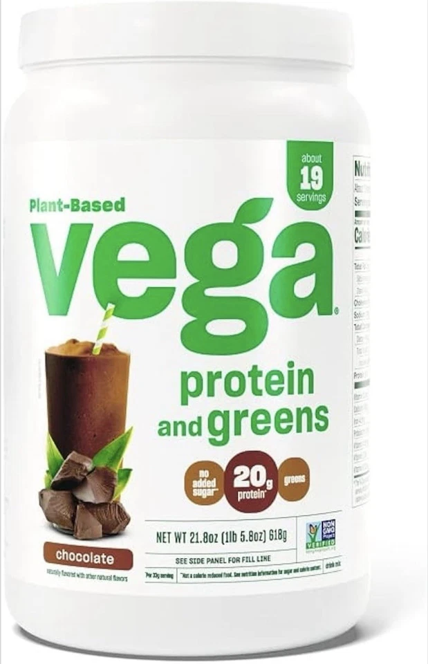 Proteína de origen vegetal, proteína premium + Supergreens™, chocolate cremoso, 1 lb 12,7 Foto 3 de 3