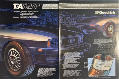 BF Goodrich T/A High Tech Radials 2-page Vintage Print Ad 1983