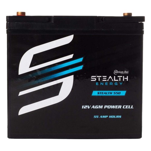 AMERICAN BASS STEALTH ENERGY 550 CAR BATTERY 12V AGM POWER CELL 1500 WATT (55Ah) - Picture 2 of 2
