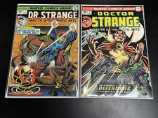 Marvel Comics 1974 Doctor Strange #1 & #2 Set Good Condition Vintage Lot Good