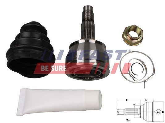 Fast Gelenksatz, Antriebswelle Radseitig U.A. FüR Fiat, Lancia, Opel-image