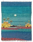 Rare Hand Knotted Vintage Bulgaria Pictorial Wool Kilim Area Rug 4.9 x 3.7 Ft — photo 1