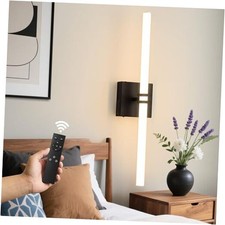 Battery Operated Wall Sconce 1Pack Rechargeable Wall Lights with 22 Inch Black