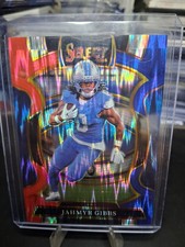 2025 Panini Select - Concourse Jahmyr Gibbs #71 Red & Blue Shock Prizm