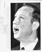 1966 Press Photo NFL commissioner Pete Rozelle announces New Orleans franchise