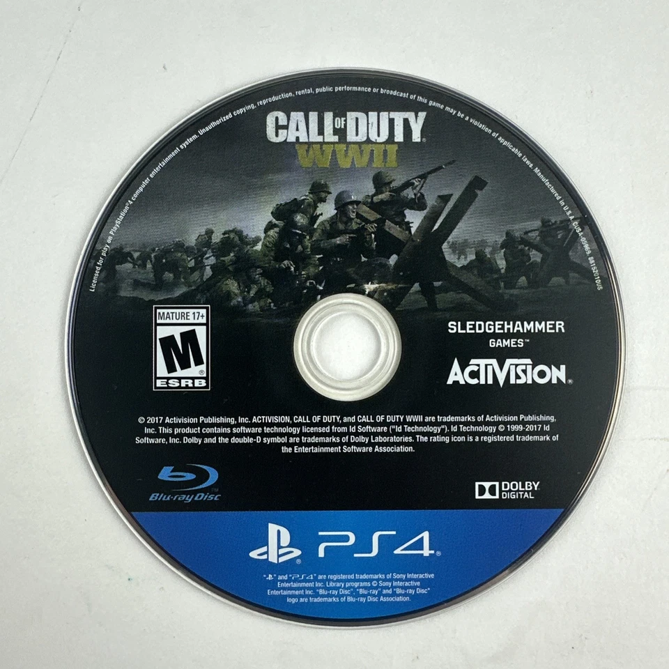 Call of Duty WWII (PS4 Sony Playstation 4 2017) World War 2 Preowned With Manual - Image 4 of 4