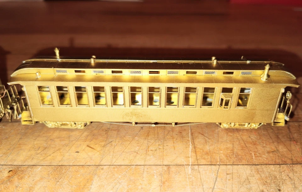 Key Imports HOn3 Brass D&RGW “Chili line” Train 2-Car Set Coach & Short RPO Nice - Image 3 of 4