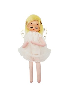 Vintage Jestia Angel Pixie Ornament Fairy Tulle Wings Sleepy Eyes Japan