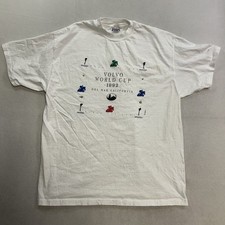 Vintage FEI Horse Jumping Volvo World Cup 1992 T-shirt Men’s Size XL White