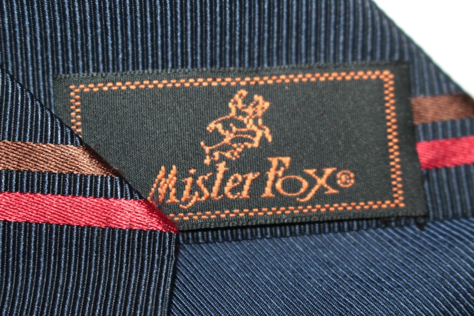 Corbata de seda MISTER FOX hecha en Italia F86150 Foto 4 de 4
