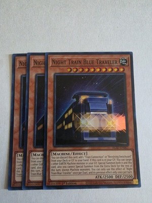 Yugioh! 3x Night Train Blue Traveler BLZD-EN007 Blazing Dominion 1st Ed NM