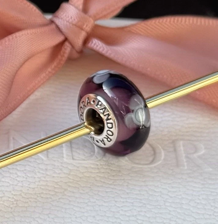 Original Pandora Murano „Blumen“ lila, 925 silber #790643 - Bild 2 von 4