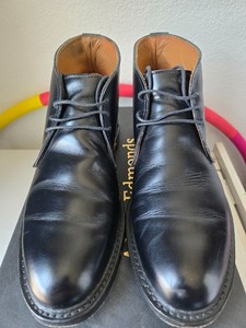 Vintage 90\'s Allen Edmonds Dundee Men\'s Chukka Boots 13B Black NEW | $788 ALLEN EDMONDS DUNDEE 11.5 A BLACK SHELL CORDOVAN  main image 4