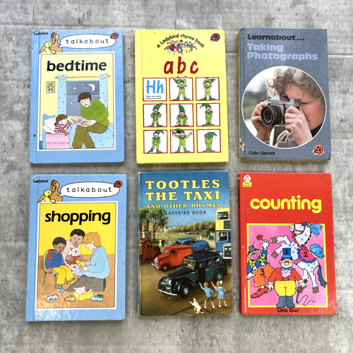 6 x Ladybird Books Vintage Childrens Tootles Taxi ABC Photographs Counting