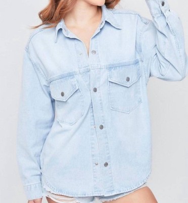 Ymi Baguette Long Sleeve Denim Shirt Size M